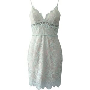 Victoria's Secret Lace Slip Dress Y2K Mesh Coquette Fairycore size Large Green
